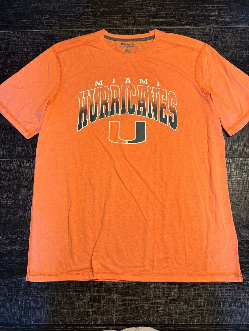 Champion Miami Hurricanes Authentic Athleticwear Orange Short Sleeve T-Shirt